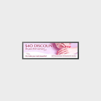 37.6 Inch Bar Type Display Display a doppio lato Applicazione alla stazione di autobus Soluzione esterna
