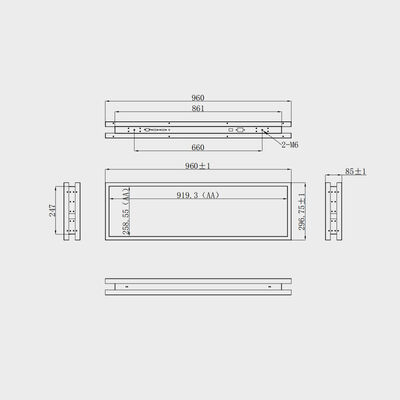 37.6 Inch Bar Type Display Display a doppio lato Applicazione alla stazione di autobus Soluzione esterna