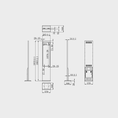 43.9 pollici Bar Tipo TFT Display HMI Macchina Commerciale Display Supporto Shopping Mall
