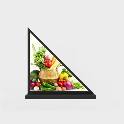 Macchina pubblicitaria LCD a triangolo da 13,14 pollici con soluzione di sistema Android