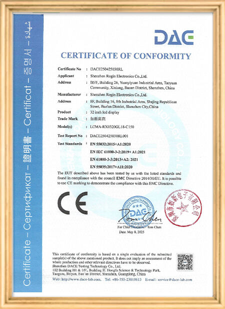 CINESE Shenzhen Rogin Electronics Co., Ltd. Certificazioni