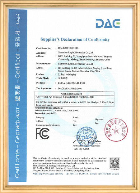 CINESE Shenzhen Rogin Electronics Co., Ltd. Certificazioni